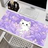 Blumenkatze Mauspads Erweitertes Gamer Schreibtischmatte PC Computer Tastaturmatte Heilendes Gummi Tischmatte kawaii Teppich Großes xxl-Mauspad