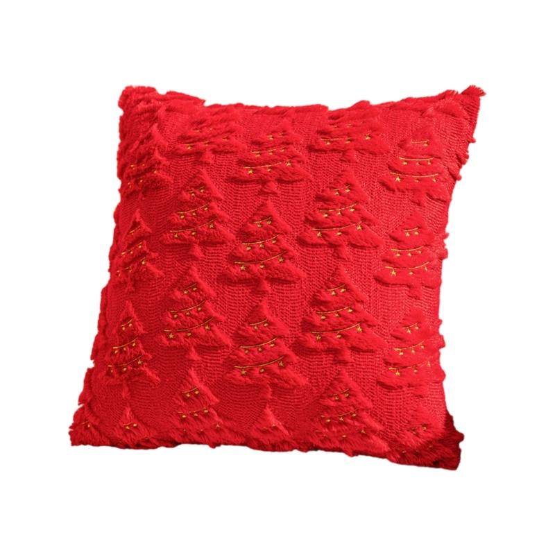 Household Pillow Cover Soft Faux Christmas Reusable Protectors Cover for Outdoor Traveling Decoration