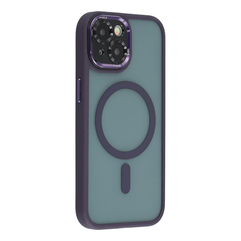 For iPhone 15 Plus Magnetic Case TPU + Acrylic Hybrid Phone Shell