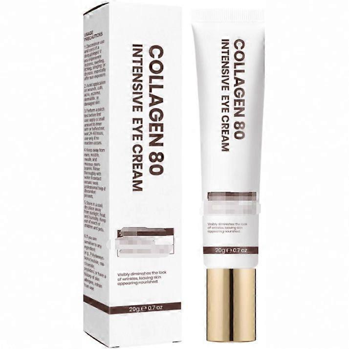 Collagen 80 Snail Mucin Intensive Eye Cream - Collagen Peptide Concentration Upgraded, Matrixyl 3000, Haloxyl for Anti Wrinkle Plumping, Firming