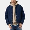 Levis Fashion Casual Loose Solid Color Ribbed Stand Collar Long Sleeve Jacket Men Jackets 005MZ-0001
