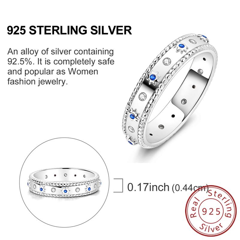 New 925 Silver Rings Firefly Hollow Rose Infinite Love Simple Ring for Women Wedding Engagement Party Jewelry Gift