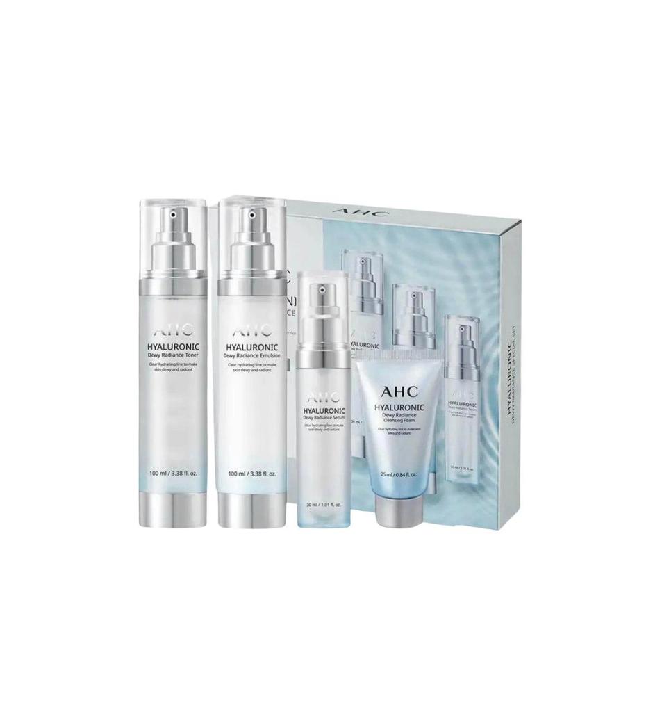 AHC Hyaluronic Dewy Radiance Skin Care Set(100ml+100ml+30ml+25ml)