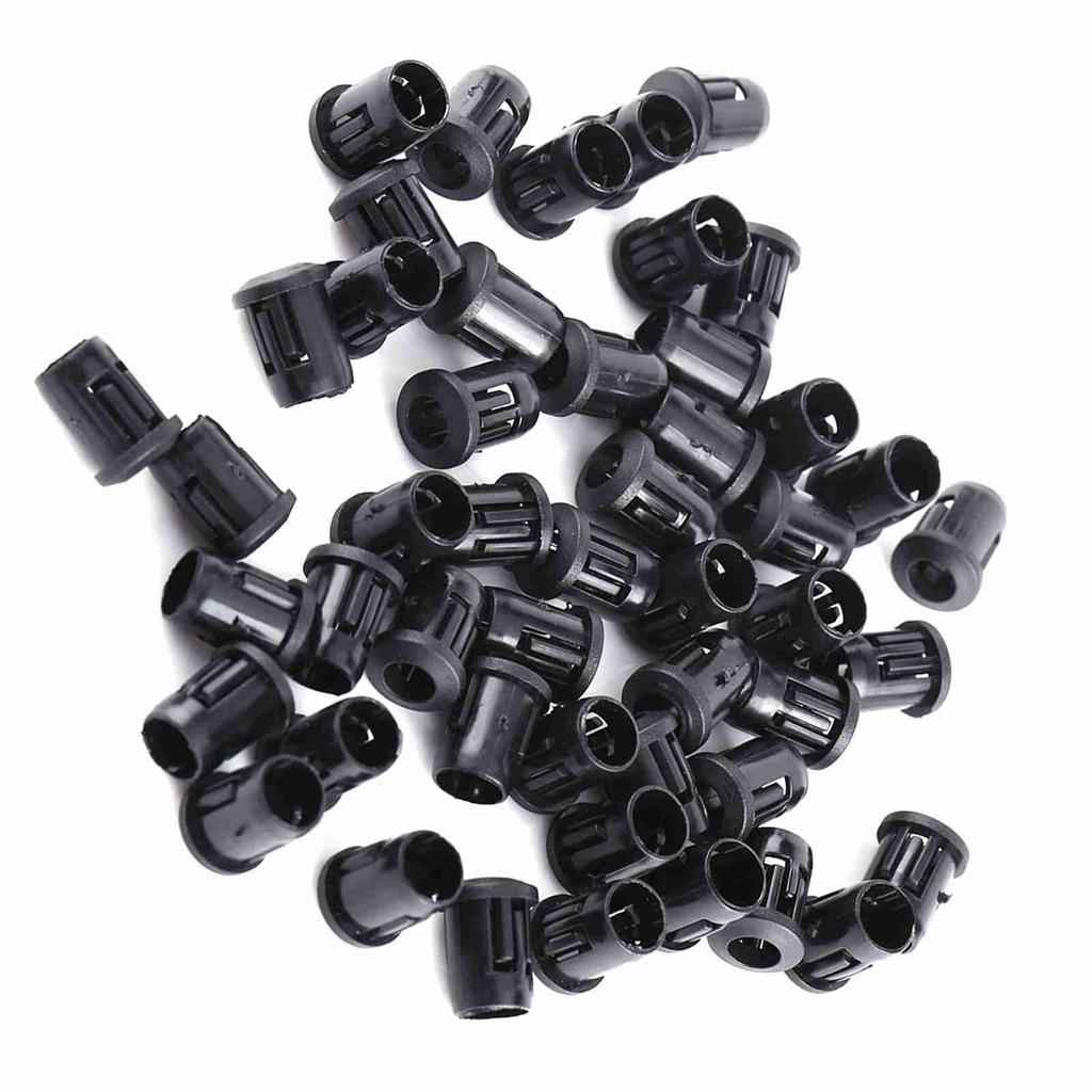 5mm LED 50Pcs Lamp Socket Diode Holder Nylon Black Clip Bezel Mount Useful