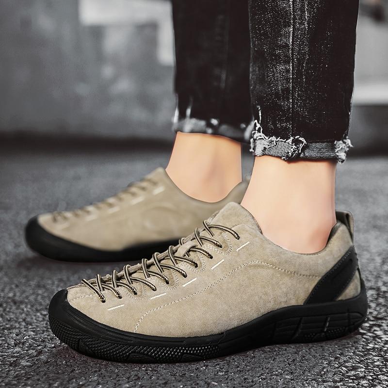 High Quality Mens Hiking Shoes Outdoor Low Ankle Hunting Trekking Sneakers Plus Size Suede Leather Men Tourism Travel Shoes