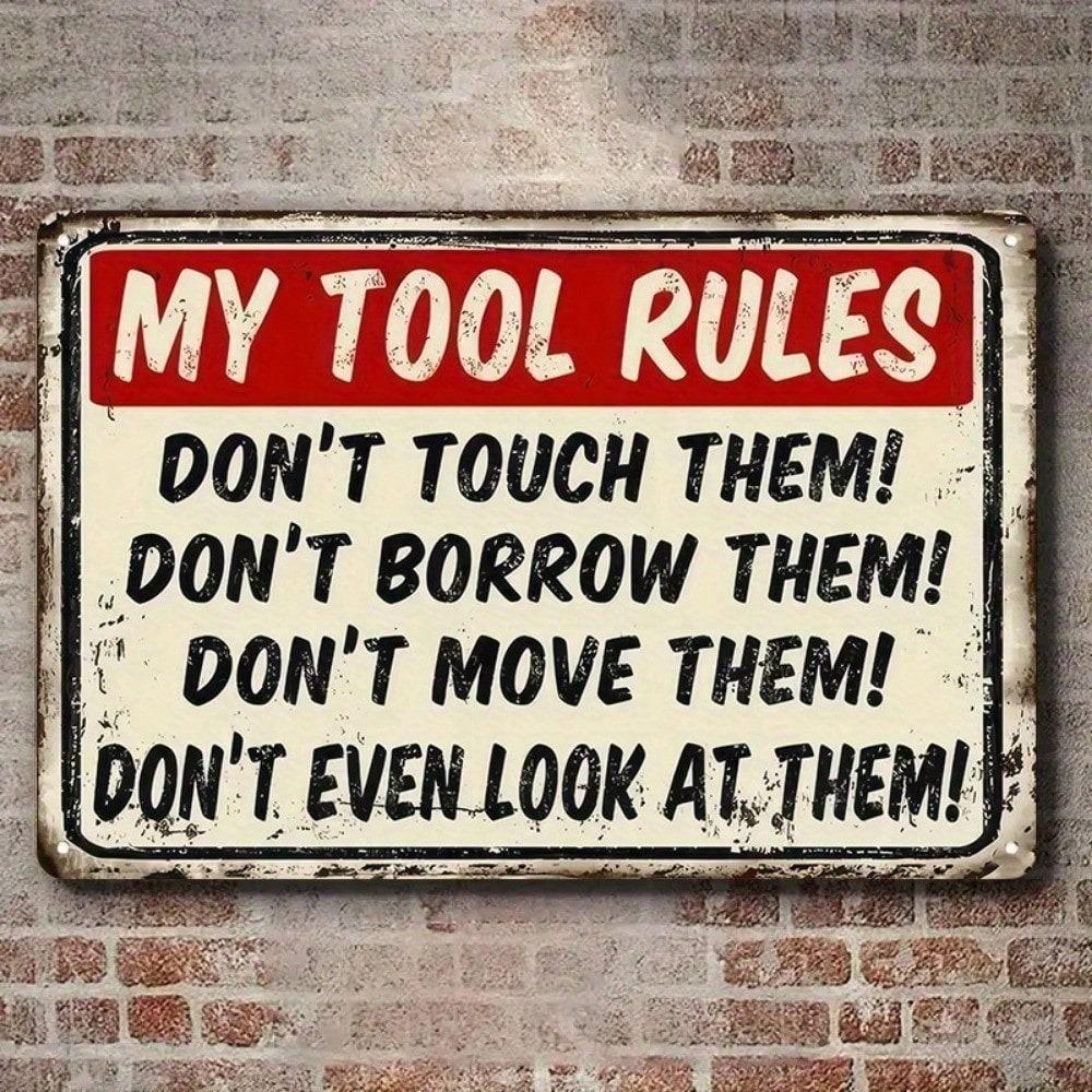 Vintage Metal Garage Sign Funny Man Cave Gift Aluminum Wall Decor