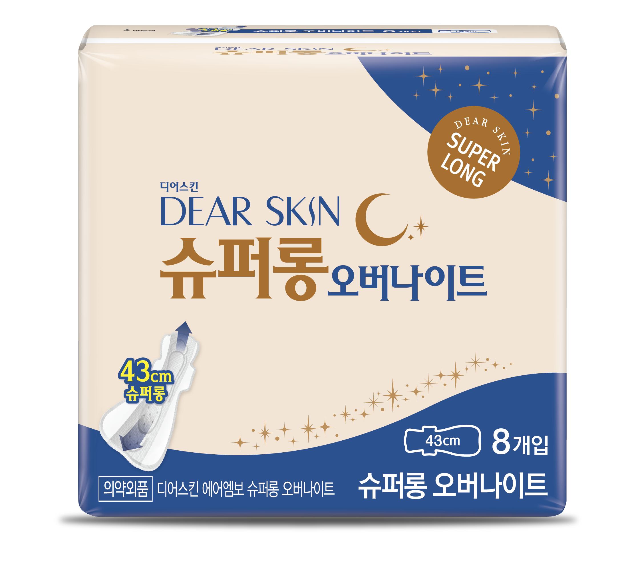 

Гигиенические прокладки Dearskin Air Emboss, 9 видов, выберите 1 Overnight 8P