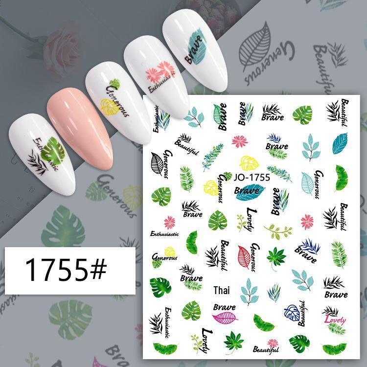 3D Colorful Flower Nail Art Stickers - Sunflower & Rose Self-Adhesive Decals