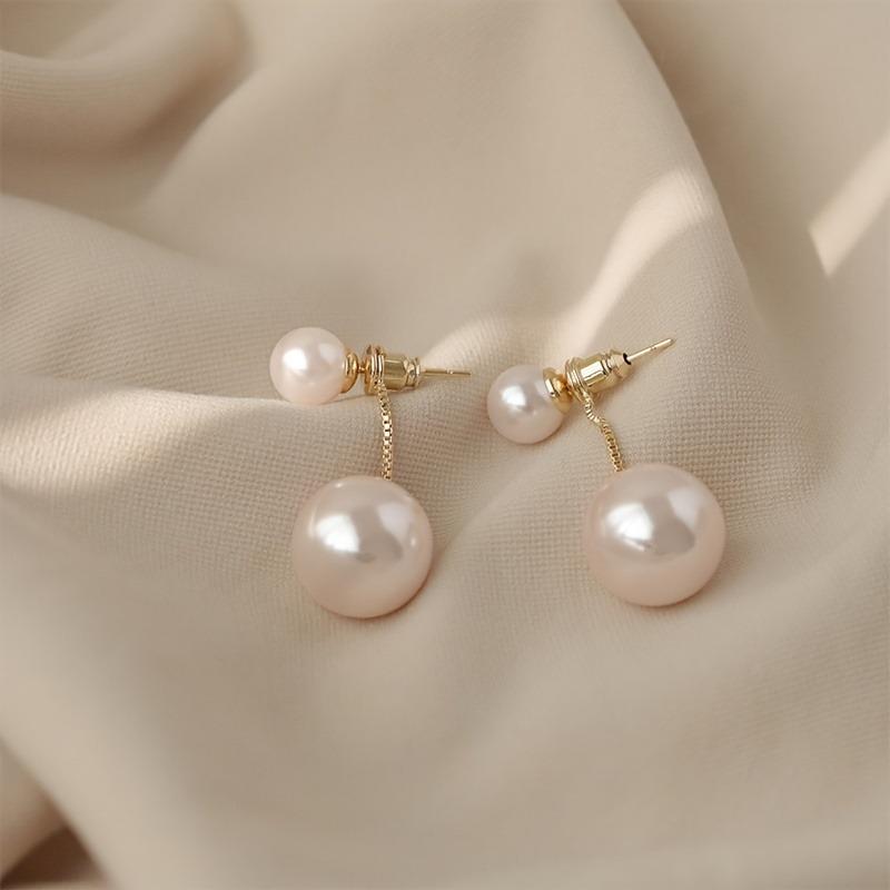 

1 пара модных серег-кисточек с имитацией жемчуга, простые элегантные универсальные серьги, подходящие для повседневной носки женщинами, идеальный подарок