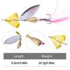 10Highly Reflective Rotating Sequin Tractor Lure, Suitable for Both Freshwater and Saltwater, Specifically Designed for Bass and
