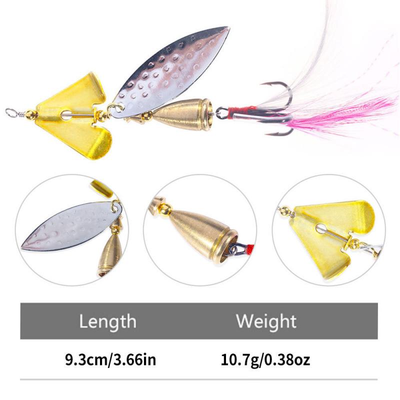 10Highly Reflective Rotating Sequin Tractor Lure, Suitable for Both Freshwater and Saltwater, Specifically Designed for Bass and