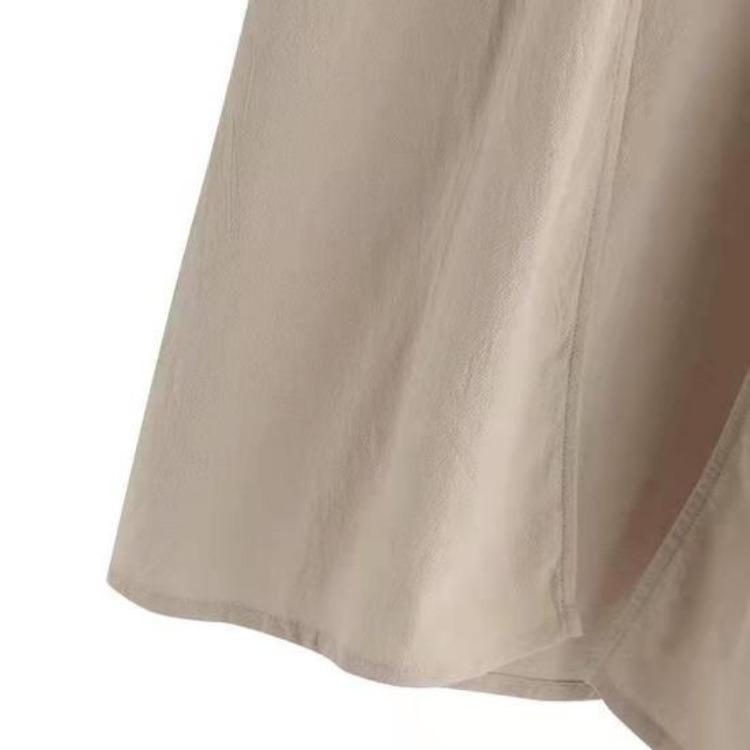 Trench en Coton Protection Solaire Femme Décontracté Manches Longues Robe Veste Cardigan d'Été Col en V