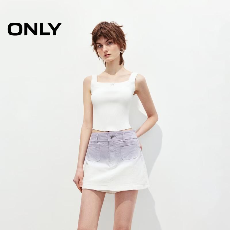 ONLY Women s High-Waist Gradient Denim Skirt-Shorts XS