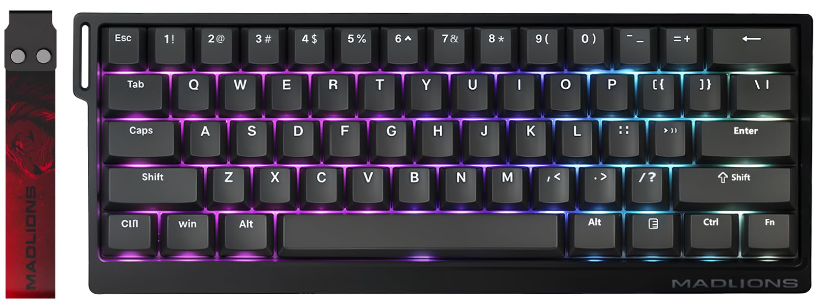 

MADLONS MAD 60 HE RGB Pro Magnetic Switch eSports Gaming Keyboard, Rapid Trigger Keyboard - Hall Effect Switches - 8K Hz Polling - WindowsMac
