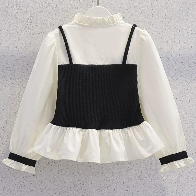 Big Girls, Western Style Fashionable Suits, Spring Temperament, Girls, Children's Shirts, Flared Pants, Two-piece Suit
