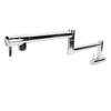Brushed Pot Filler Faucet Stainless Steel Wall Mount Commercial Kitchen Stove Stretchable Double Joint Swing Arm Single