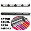 RJ45 CAT 6 Ethernet Network LAN Adapter Connector Cable Mount Bracket 24 Port/Wst CAT5E Patch Panel 1U for 19 Inch Rack