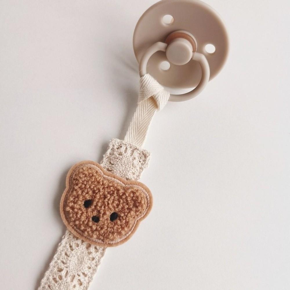 Cartoon Cute Bear Pacifier Chain Hanging Anti-drop Pacifier Holder  Toddlers