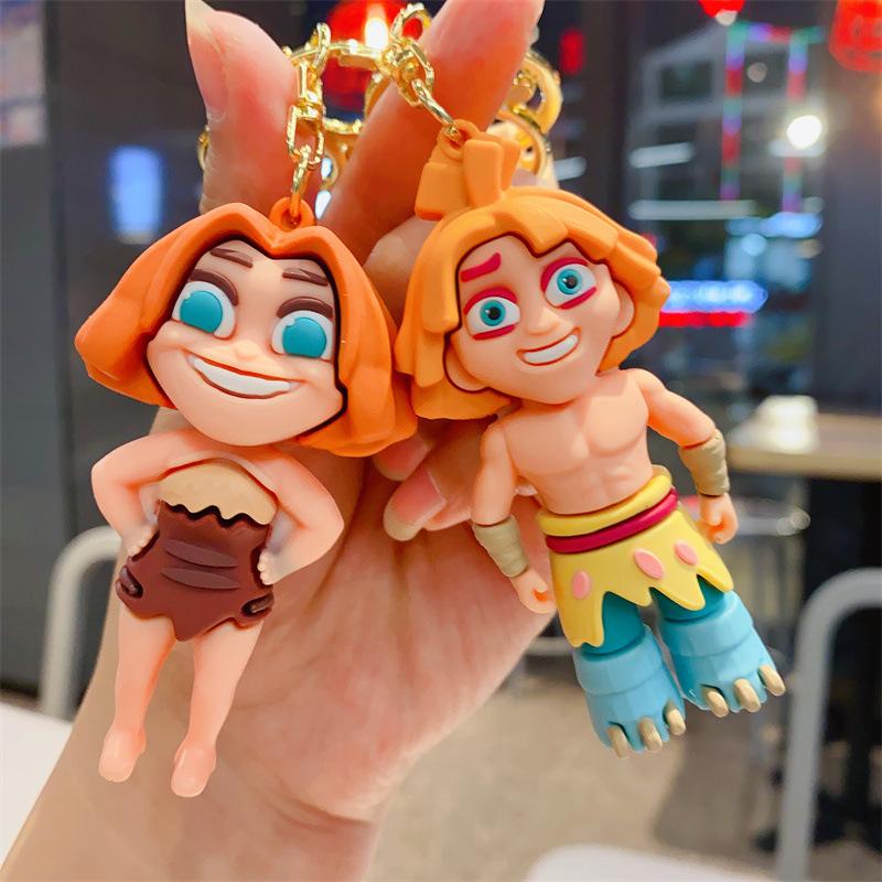 Kreative Animation Verrückter Primitiver Schlüsselanhänger Personalisiert Europäischer und Amerikanischer Wilder Schlüsselanhänger Hülle Melon Brother Xiaoyi Herren und Damen Anhänger