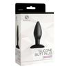 Silicone Anal Plug - Sinful Pleasures - Medium - Black - 5x9x7 Cm - Water Resistant - Silicone - For Women