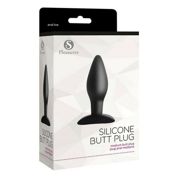 Silicone Anal Plug - Sinful Pleasures - Medium - Black - 5x9x7 Cm - Water Resistant - Silicone - For Women