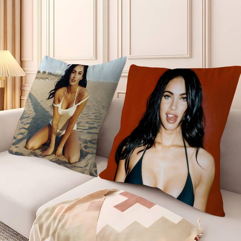 M-Megan D-Denise Fox Pillowcase Toon Gift Cushion Cover Bedroom Home Sofa Chair Seat Decor Pillow Case