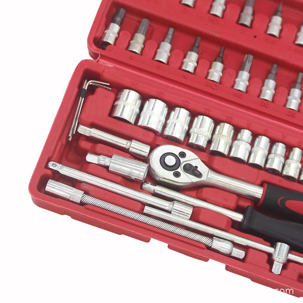 46-Piece Mini Ratchet & Socket Wrench Set for Auto Repair