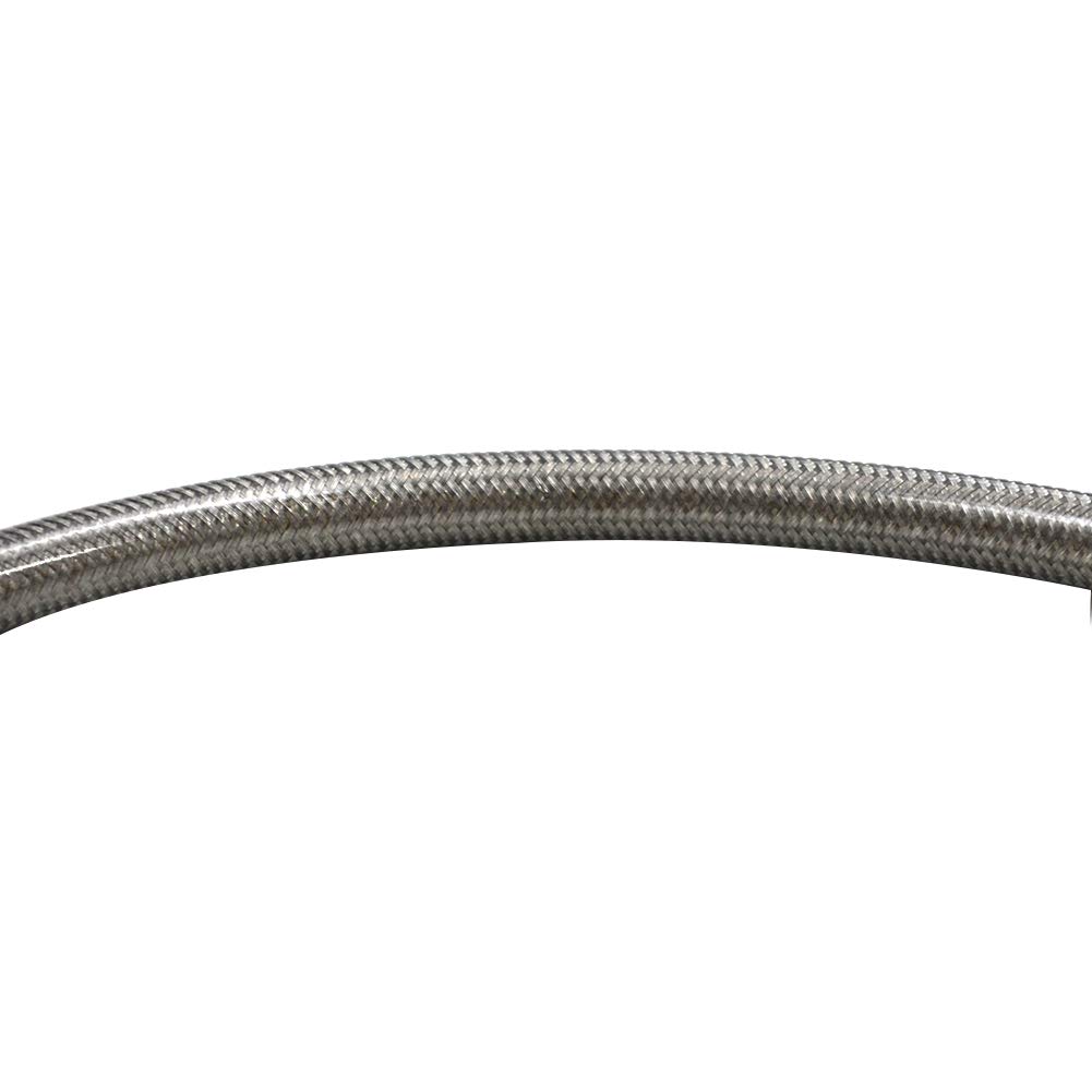 AHL Brake Hose Clutch Hose Mesh Hose 50CM Hydraulic (Silver)