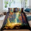 Beautiful Scenery Bedding Set Bed Cover Floral Trees Duvet Cover With Pillowcase 2/3Pcs King Bedclothes Polyester Quilt Cover