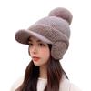 Knitted Baseball Cap For Women With Warmth And Ear Protection For Winter Outdoor Activities