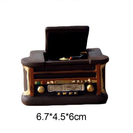 Retro Phonograph Typewriter Figurine Mini Sculpture Art Craft Table Decoration