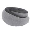 Neck Pillow Foldable Breathable Polyester Fiber Portable Memory Foam Travel Neck Pillow Gray