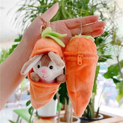 Plüsch Schlüsselanhänger Ostern Niedliche Karotte Hase Spielzeug Puppe Anhänger Rucksack Anhänger Stofftier Schmuckstück Sammlerstück Geschenk Zubehör