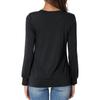 Women's  Long-Sleeved  Pleated Casual Stretch Tunic Top Shirts Spring