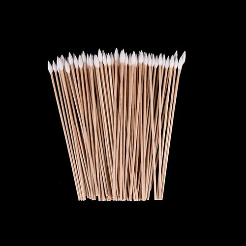 100Pcs Wood Pointed Tip Head Eyebrow Tattoo Cotton Swab Beauty Makeup Color Nail Seam Disposable Dedicated Dirty Makeup brush