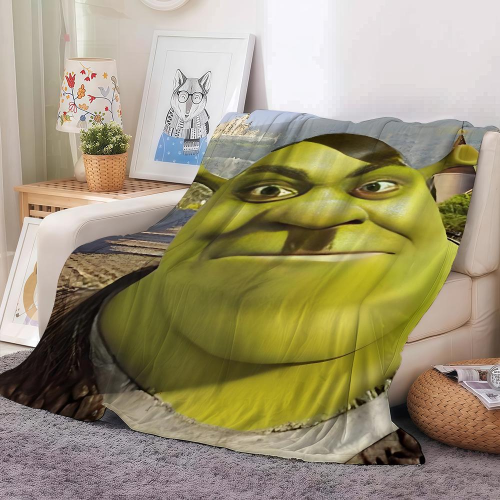 S-Shrek-K Pun Funny Memes Blanket Warm And Soft Suitable For Bedroom Living Room Sofa Bed Office Travel Camping