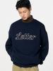 GENERALIDEA Unisex Lettering Fleece-Lined Sweatshirt [Navy] / Sbd4U02010