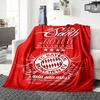 Coperte con stemma del Bayern Monaco in flanella stampata, traspiranti, calde, da divano, per casa, ufficio, copriletti 0708a118