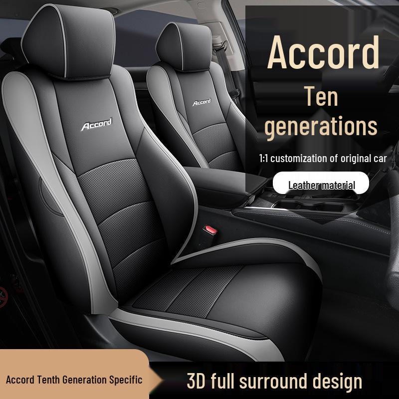 Accord Tenth Gen Leather Seat Cushion - Universal Fit, Four Seasons, Five-Seat.