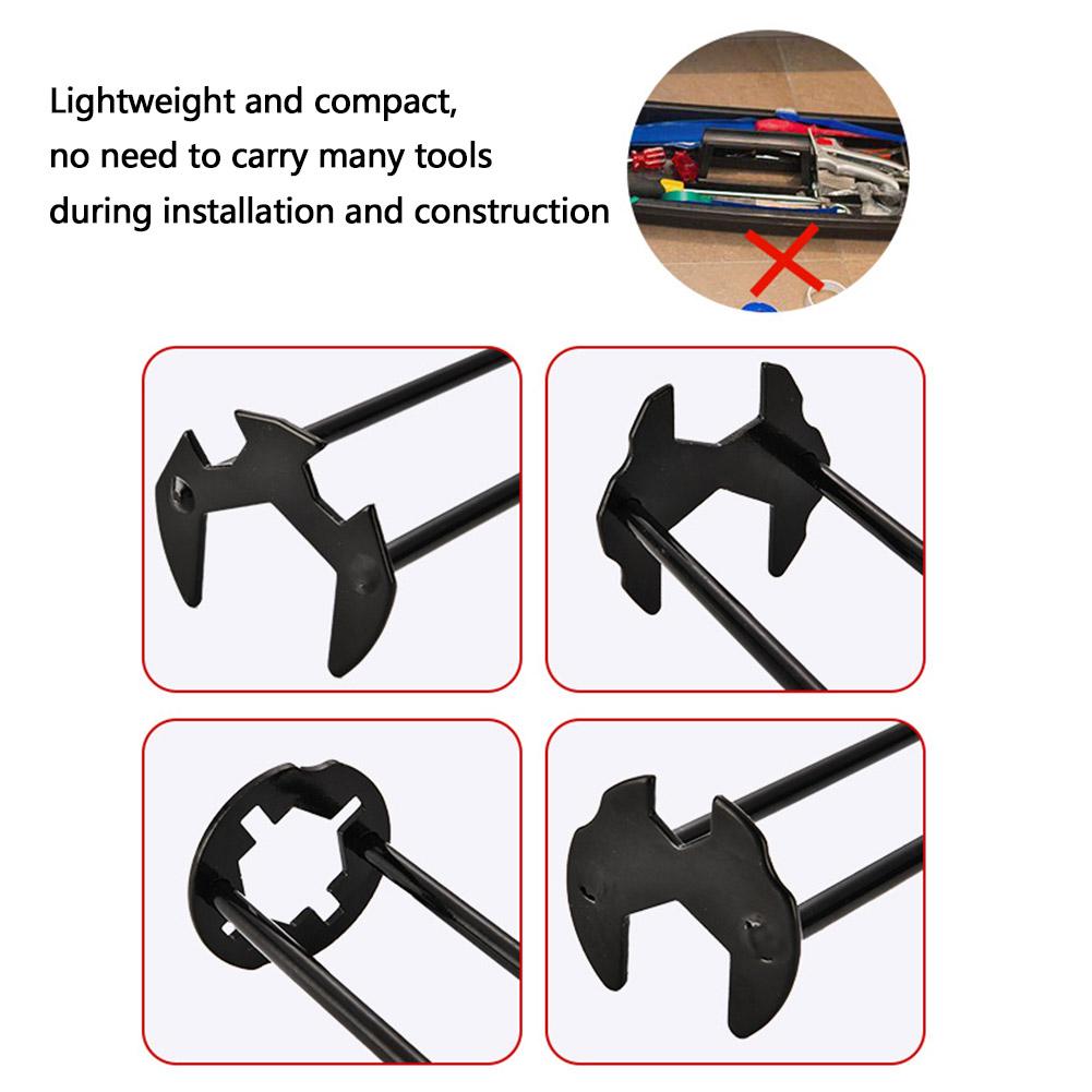 Household Repair Plumbing Tool Flume Sink Wrench Sink Faucet Key Plumbing Pipe Four-claw Hexagon Wrench Bathroom Wrench Tool