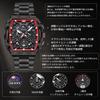 OLEVS Analog Quartz Square Sports Brand Metal Large Black Chronograph Men's Watch, Dial, Watch, Name, Band, Waterproof, Dial,