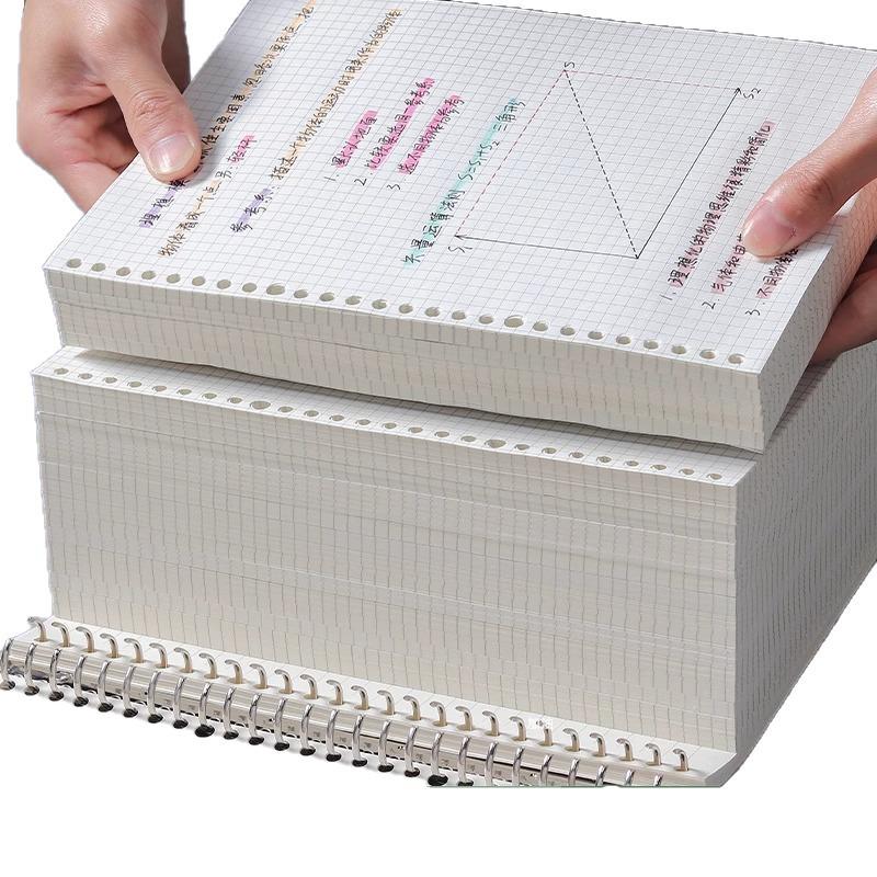 B5, A5, A4 Loose Leaf Notebook with Removable Lined/Grid Covers