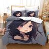 Anime Girl Eyes Comforter Cover 135x200cm With 1 Pillowcase 3D Print Cartoon Cute Quilt Cover For Teens Adults