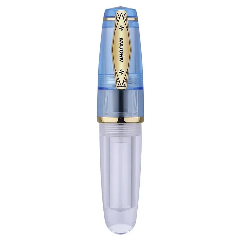 MAJOHN Q3 Short Fountain Pen Color Transparent Cute with Gold Plated Point Exquisite Small Fat Pens Stationery Supplies