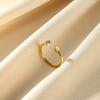 Fashion Colorful Cubic Zirconia Opening Rings For Women Girls Birthday Gold Color Jewelry Anillos Romantic Dainty Gift Bijoux