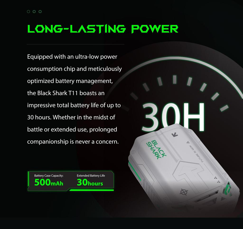 Black Shark Bluetooth slúchadlá T11 s Bluetooth 5.3, Stereo potlačením hluku a RGB osvetlením