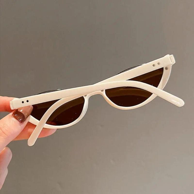 Vintage Small Cat Eye Sunglasses Women Trendy Half Frame Sun Glasses UV400 Protection Summer Shades