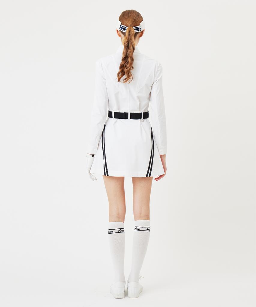 A Ben Onfield Zip-Up Dress White