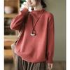 Plus Size Women's Autumn Winter Knitted Sweater Korean Style Loose Tops Half Turtleneck Loose Bottoming Shirt Pullovers