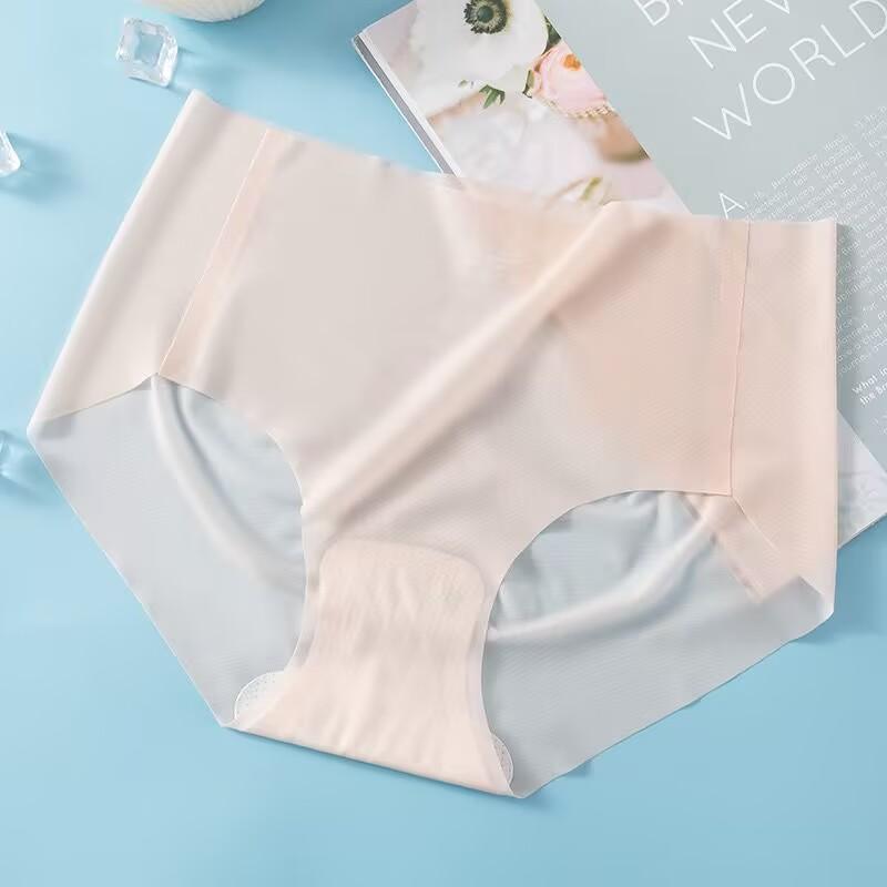 

Женское бесшовное хипстерское нижнее белье без шоу, невидимое эластичное нижнее белье из ледяного шелка, нижнее белье бикини, трусики, трусы, нижнее белье, ультратонкое летнее нижнее белье XL